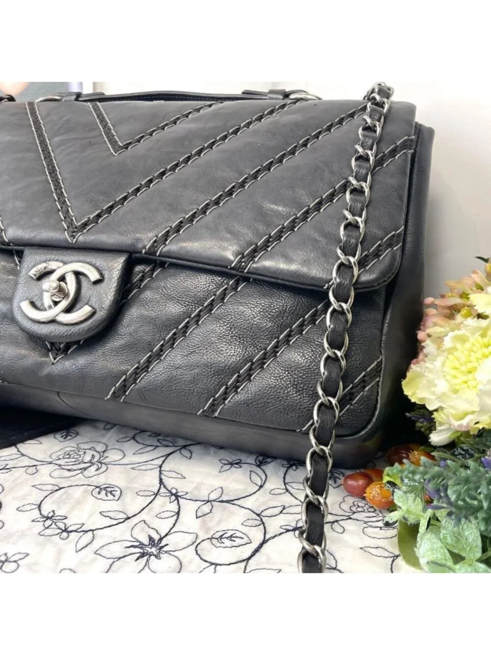 Chanel Double Flap 2-Way Chez Blanc